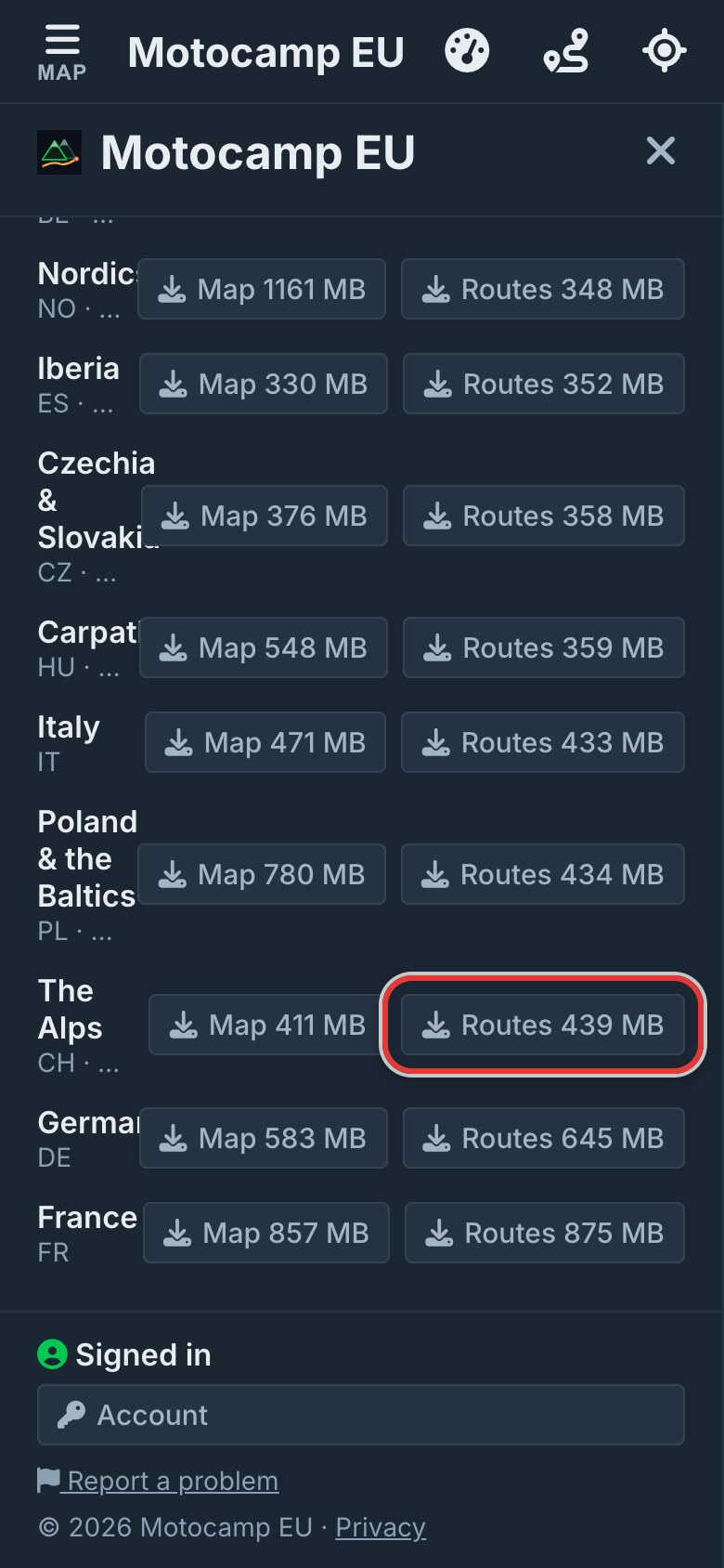 Tap Download for each one, on a phone