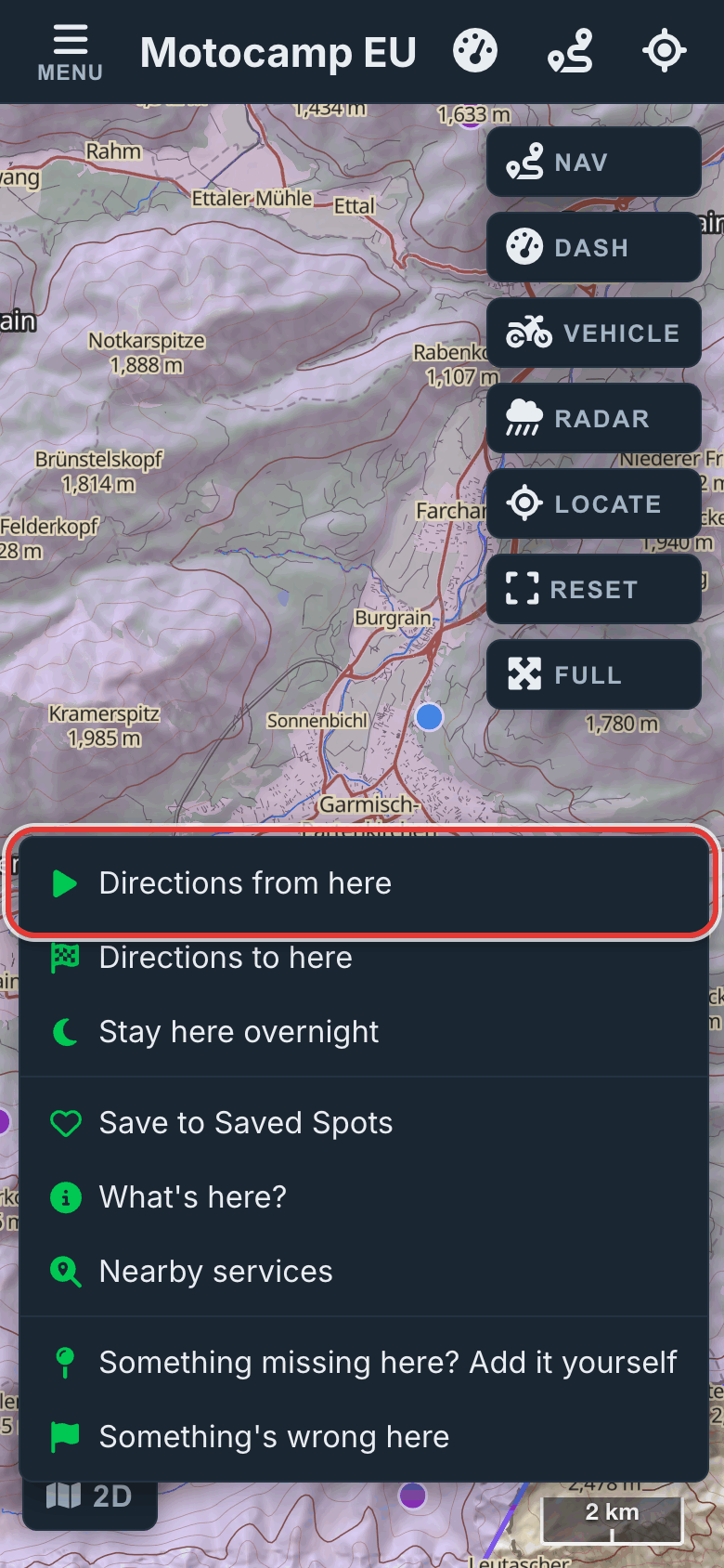 Or build it on the map, on a phone