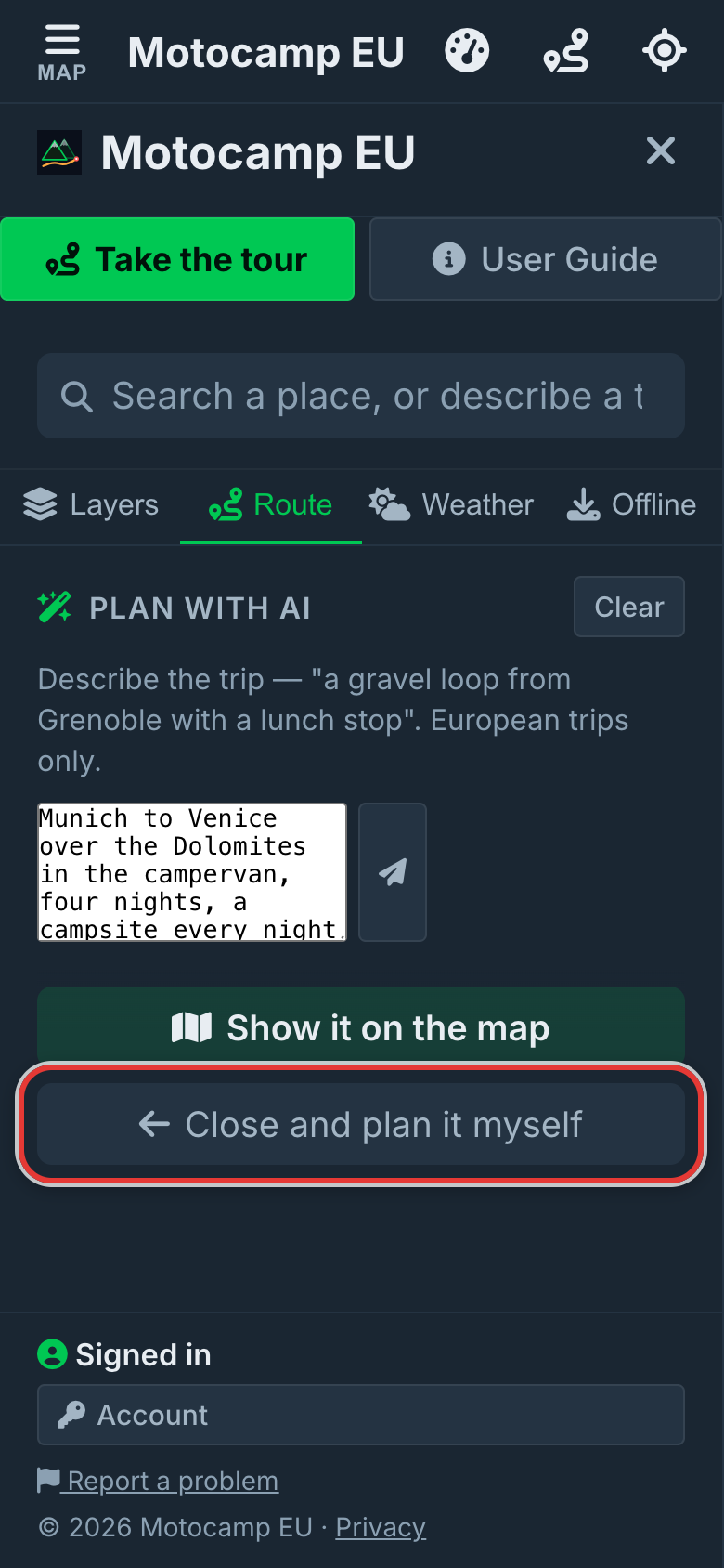 Close it when you're done, on a phone