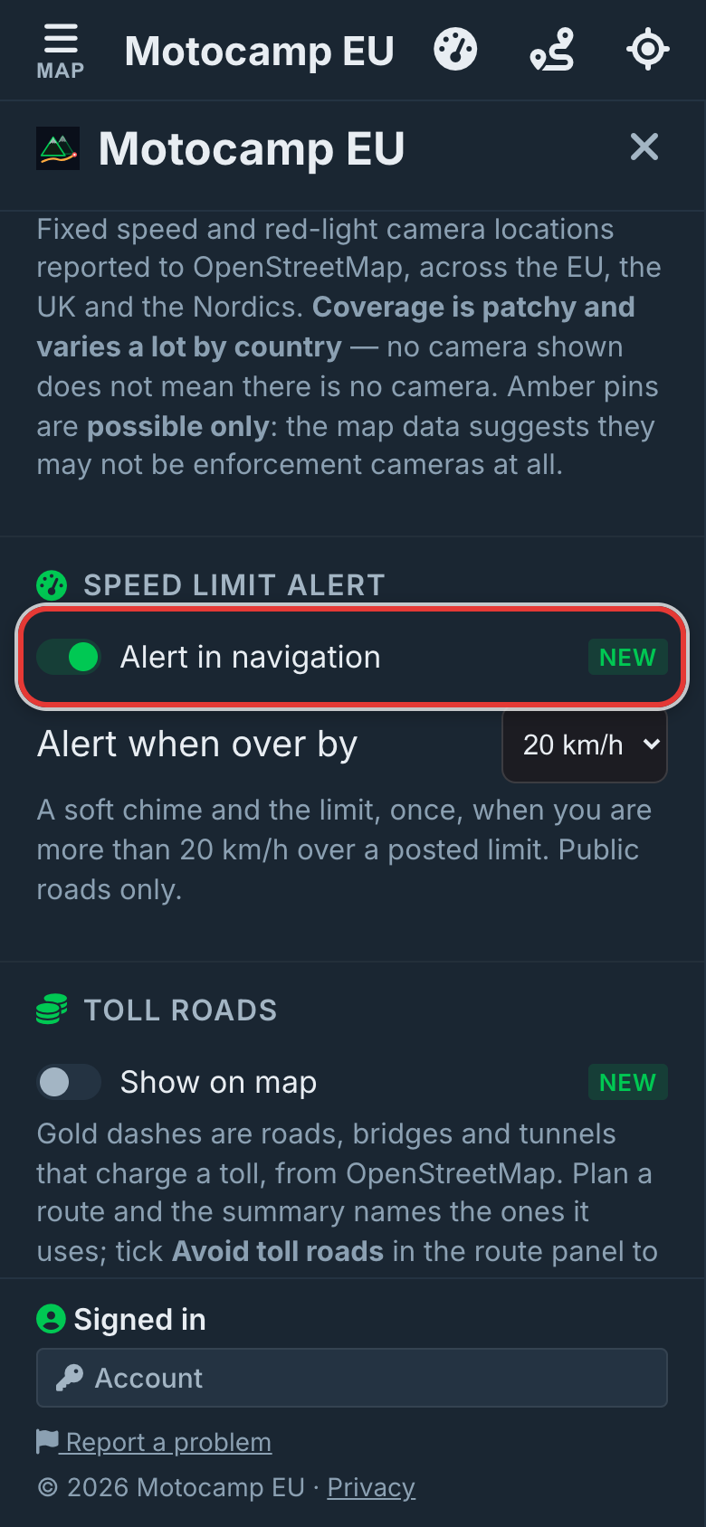 Turn it off any time, on a phone