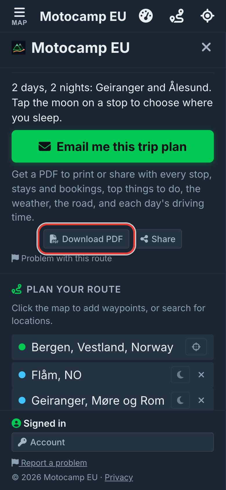 Or tap Download PDF, on a phone
